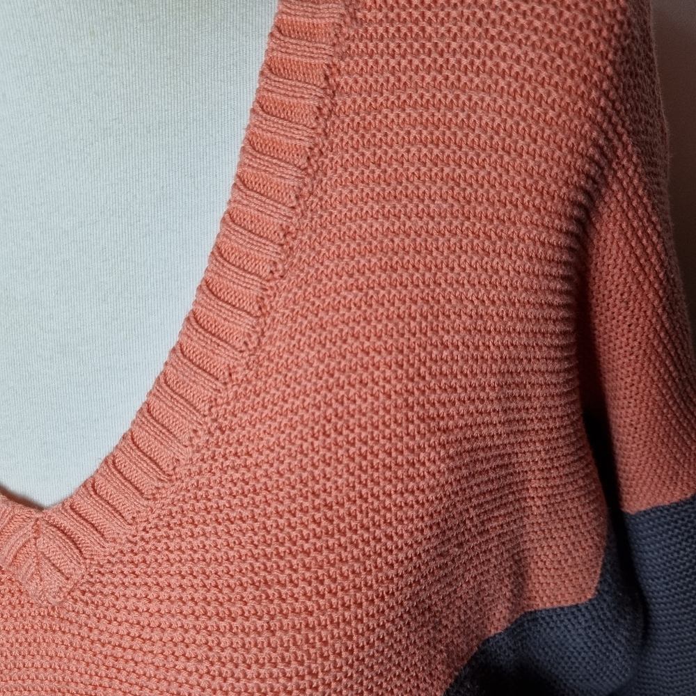 Bcbgeneration Waffle Knit Pull Over Geometric Swe… - image 2